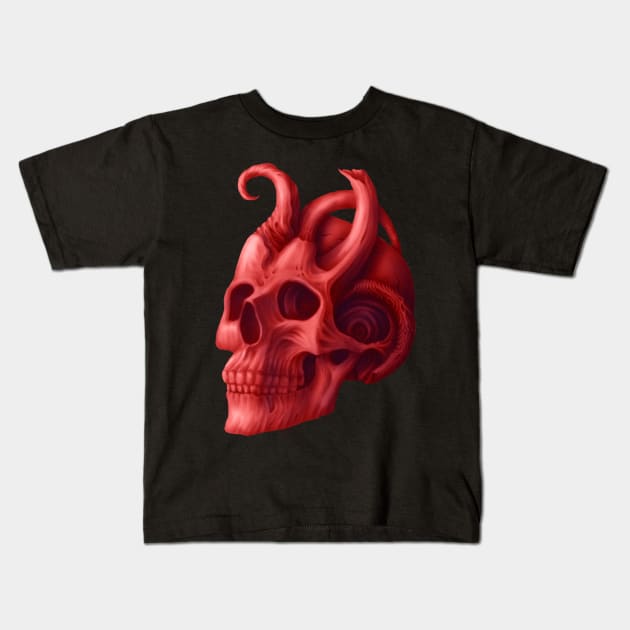 resident Evil, art skull Kids T-Shirt by Hedgeh0g